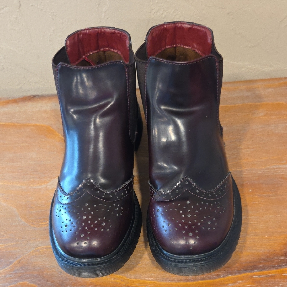 Electric Karma London Boot Burgundy Leather Chelsea Boots Men's Size 9
